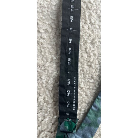 Vtg Hand Tie Dyed Greens Abstract Self Tie Formal Silk Bowtie Lining Numbered - Picture 7 of 10